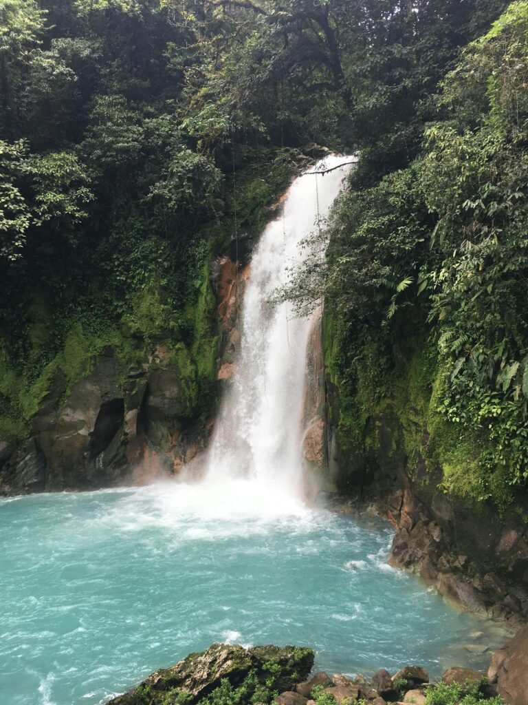 pexels-photo-6675953-6675953 Beautiful waterfall cascading into a serene turquoise pool in Costa Rica's tropical rainforest.