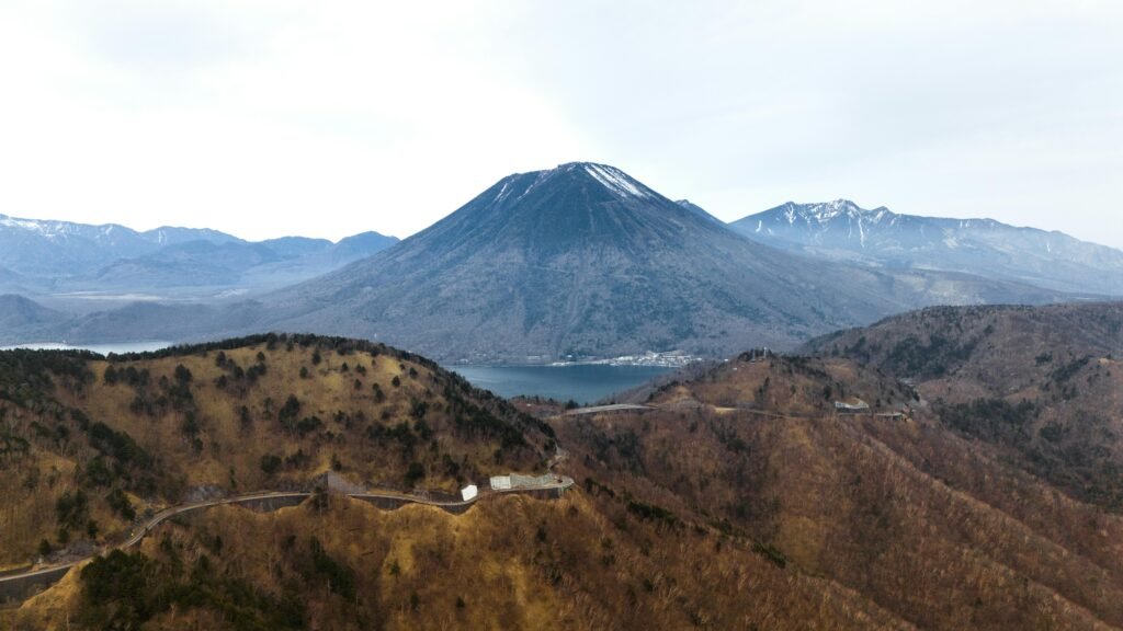 pexels-photo-29451017-29451017 Stunning aerial view of Mount Nantai with Lake Chuzenji in Nikko, Japan.