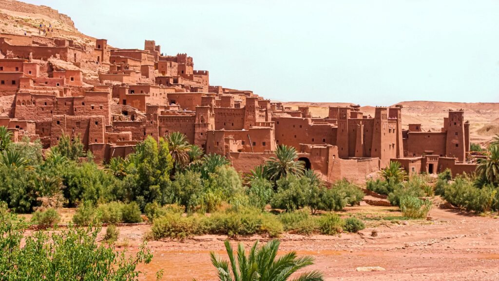 Explore the historic Ait Benhaddou, a UNESCO World Heritage Site in Morocco's desert.