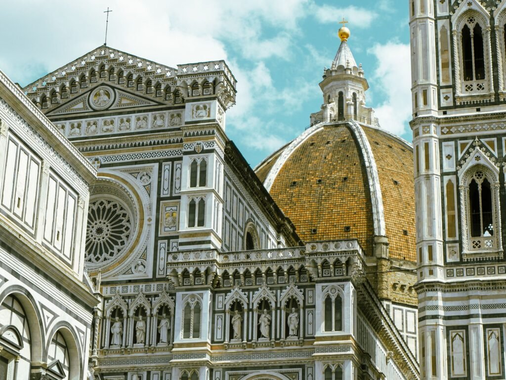 Capture of Florence's famous Duomo Cathedral showcasing intricate architecture and iconic dome.