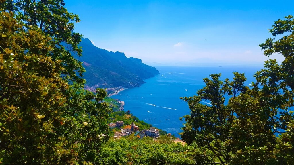 Scenic view of the Amalfi Coast