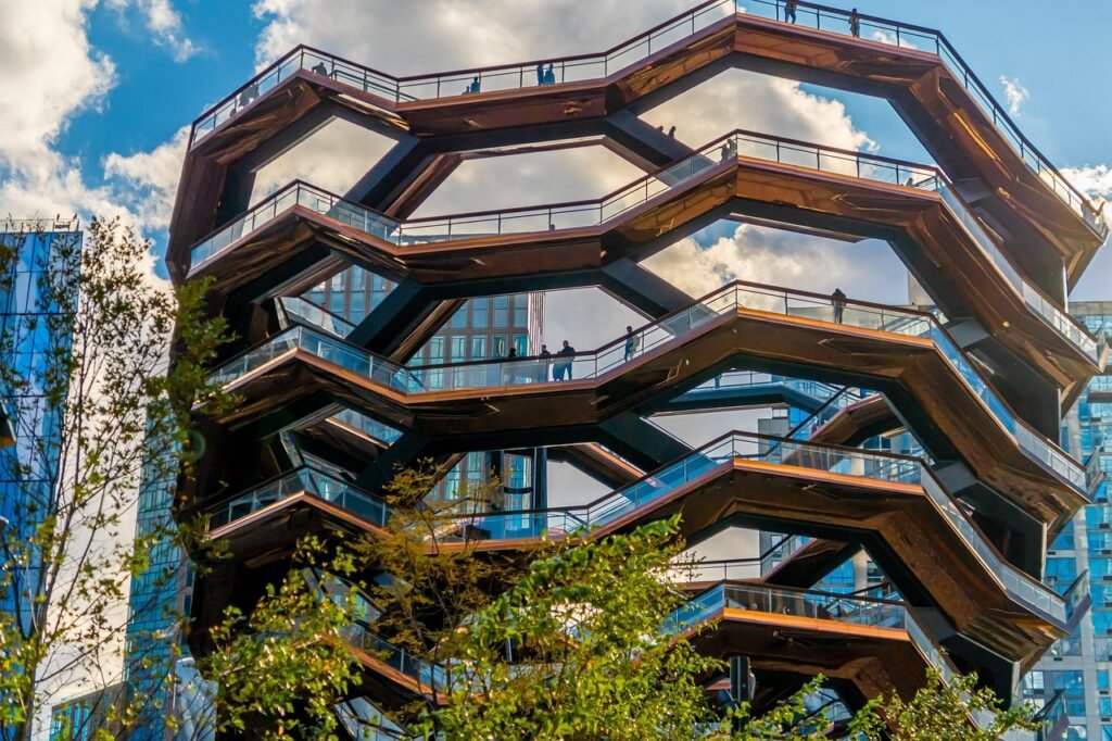 a close up picture of vessel in nyc.